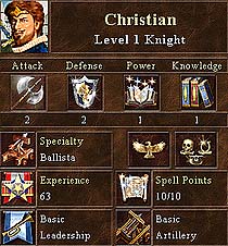 Heroes 3- Knight Christian